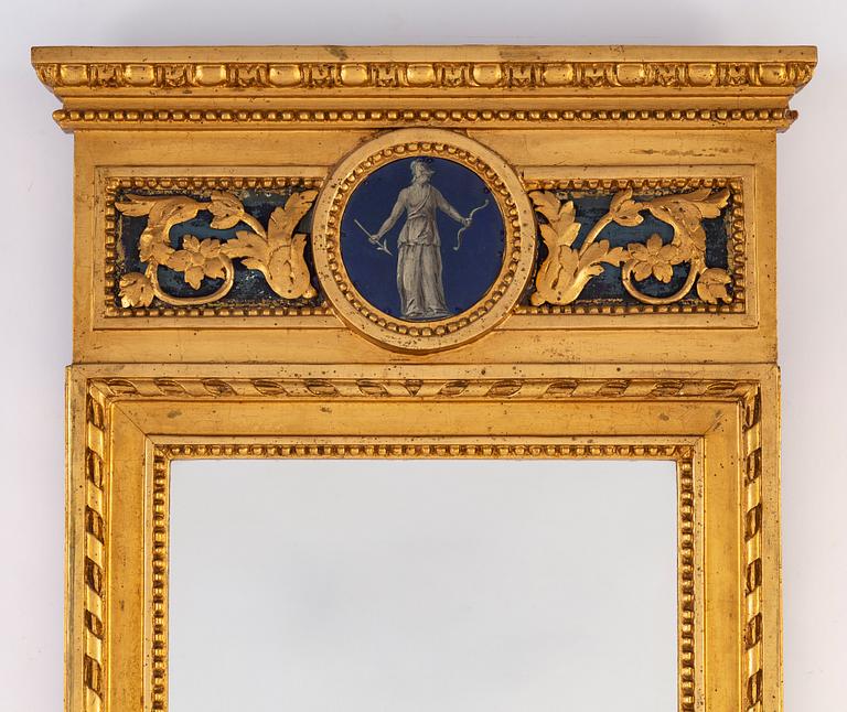 A late Gustavian late 18th century mirror.