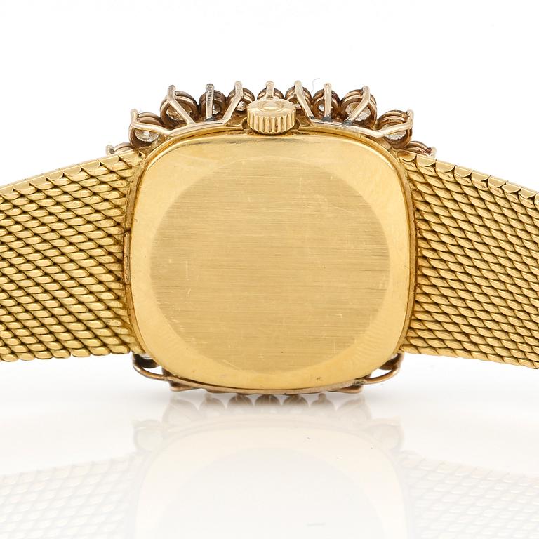 ARMBANDSUR, Omega, 18K guld med 32 briljantslipade diamanter, tot ca 1,76 cts. Vikt 61,29 g.