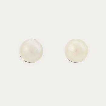 Mabe pearl stud earrings.