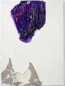 Marianna Uutinen, acrylic and mixed media on canvas, signed and dated 2000 on verso.