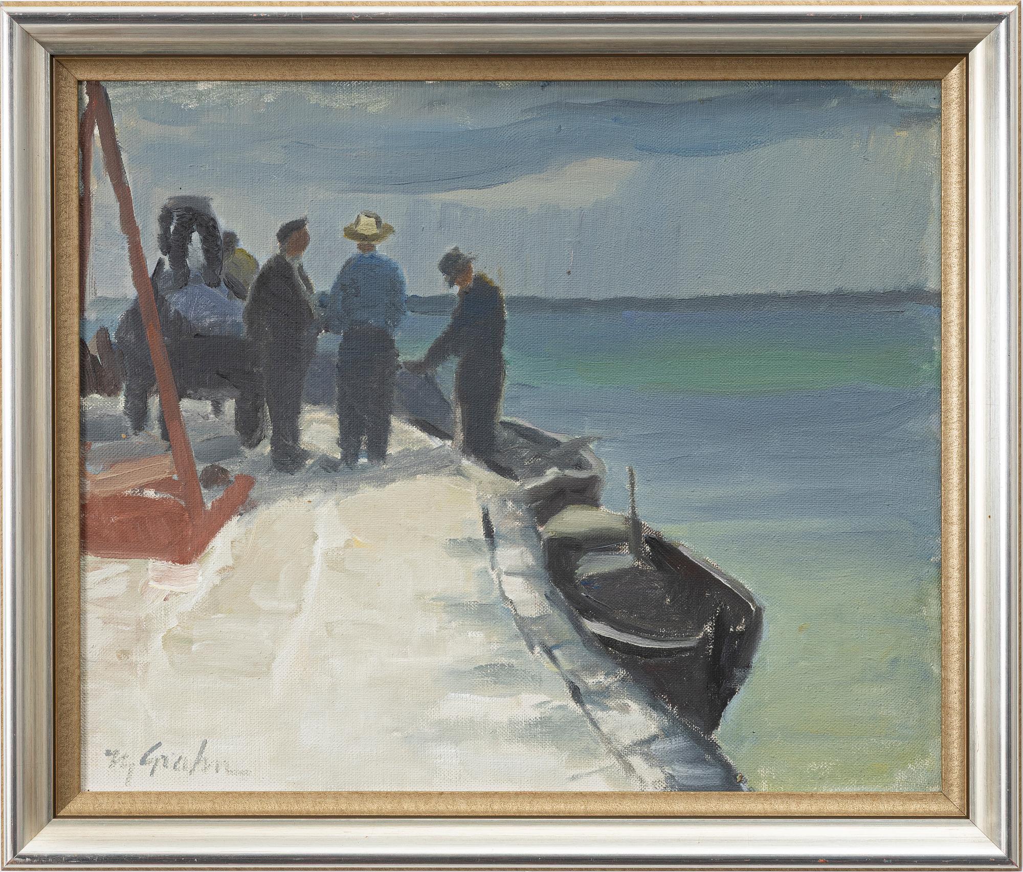 Hjalmar Grahn, "Fiskare på brygga".
