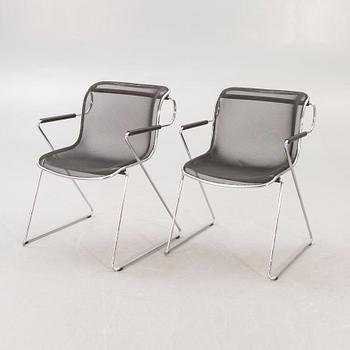 A pair of Charles Pollock Penelope chairs for Castelli Italy 1982.