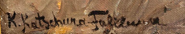 EKATERINA NIKOLAEVNA KATSHURA-FALILEEVA, oil on canvas, signed.