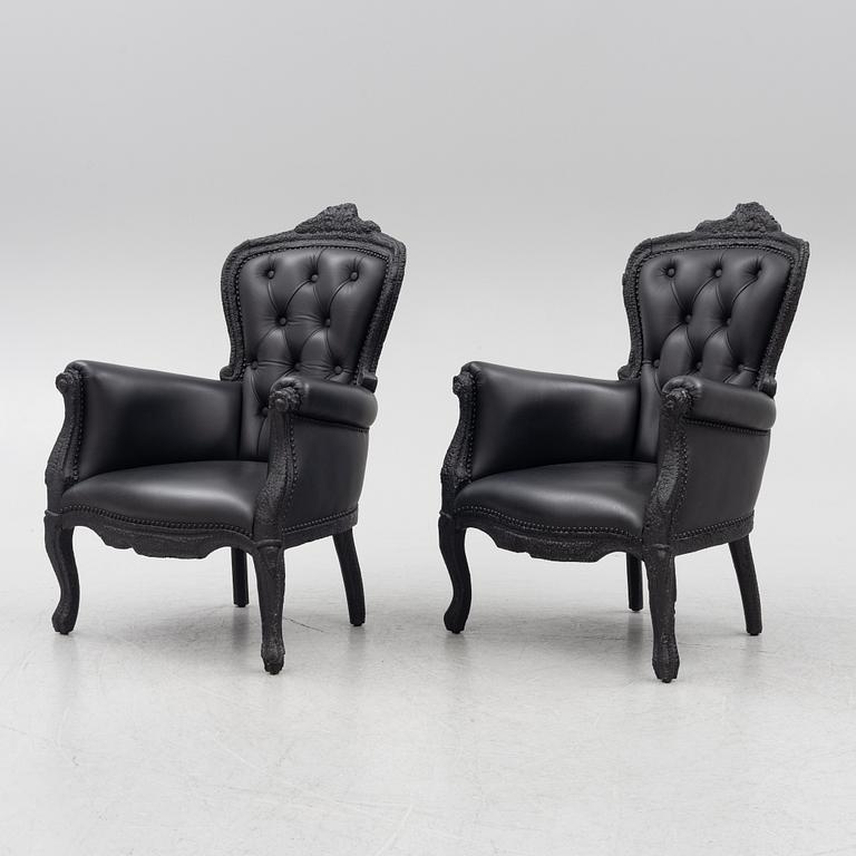 Maarten Baas, fåtöljer, ett par,  "Smoke Armchair", Moooi, samtida.