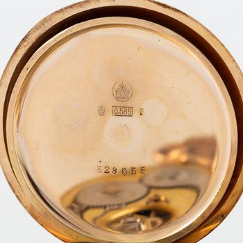 IWC, pocket watch, hunter, 53 mm.