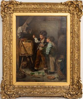 Unknown artist 19th/20th century, "The pet rabbit".