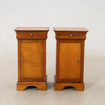 Bedside tables, a pair, Grange, France, late 20th century.