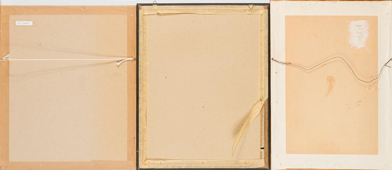 Toivo Kulles, linoleikkaus, 3 kpl, signeeratut ja päivätyt/numeroidut.