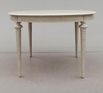 MATSALSMÖBEL, 11 delar, gustaviansk stil, 1900-talets andra hälft.