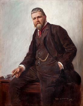 112. Robert Lundberg, Porträtt av elegant herre.