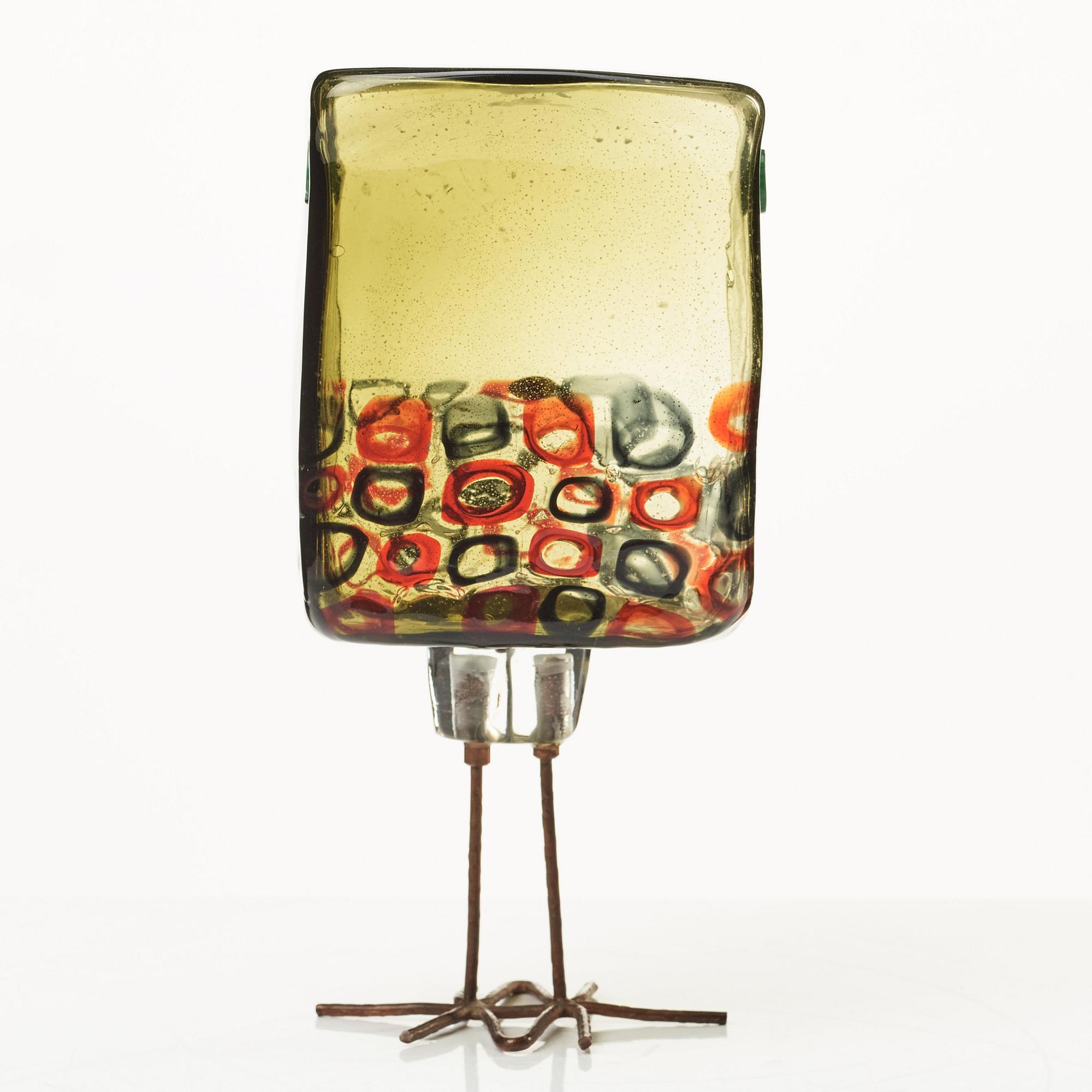 Alessandro Pianon, skulptur, fågel, "Pulcino", Vistosi, Italien, 1960-tal, modell S191.