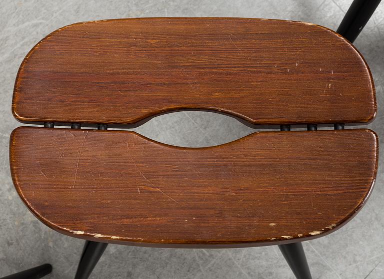 ILMARI TAPIOVAARA, pallar, a set of three "Pirkka" stools, Artek, Finland.