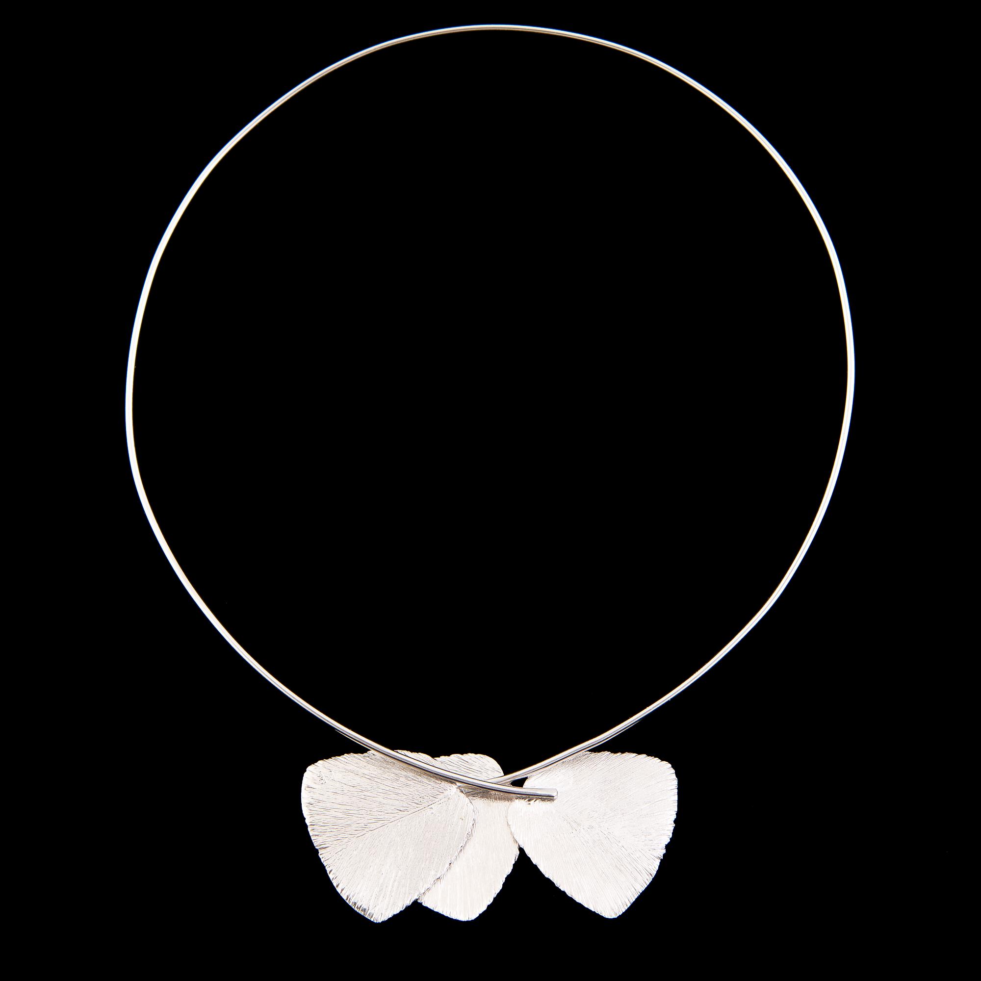 JAANA JUNKKAALA, NECKLACE and EARRINGS, "Serenity", silver. 2018.