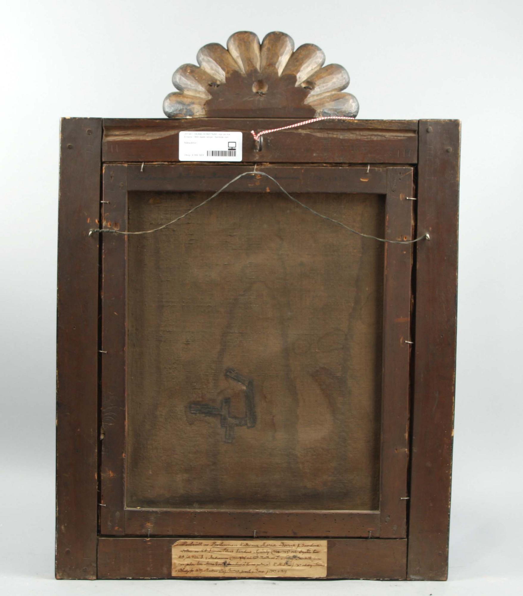 OKÄND KONSTNÄR, olja på duk. Sengustaviansk, 1700/1800-tal. Samtida ram.