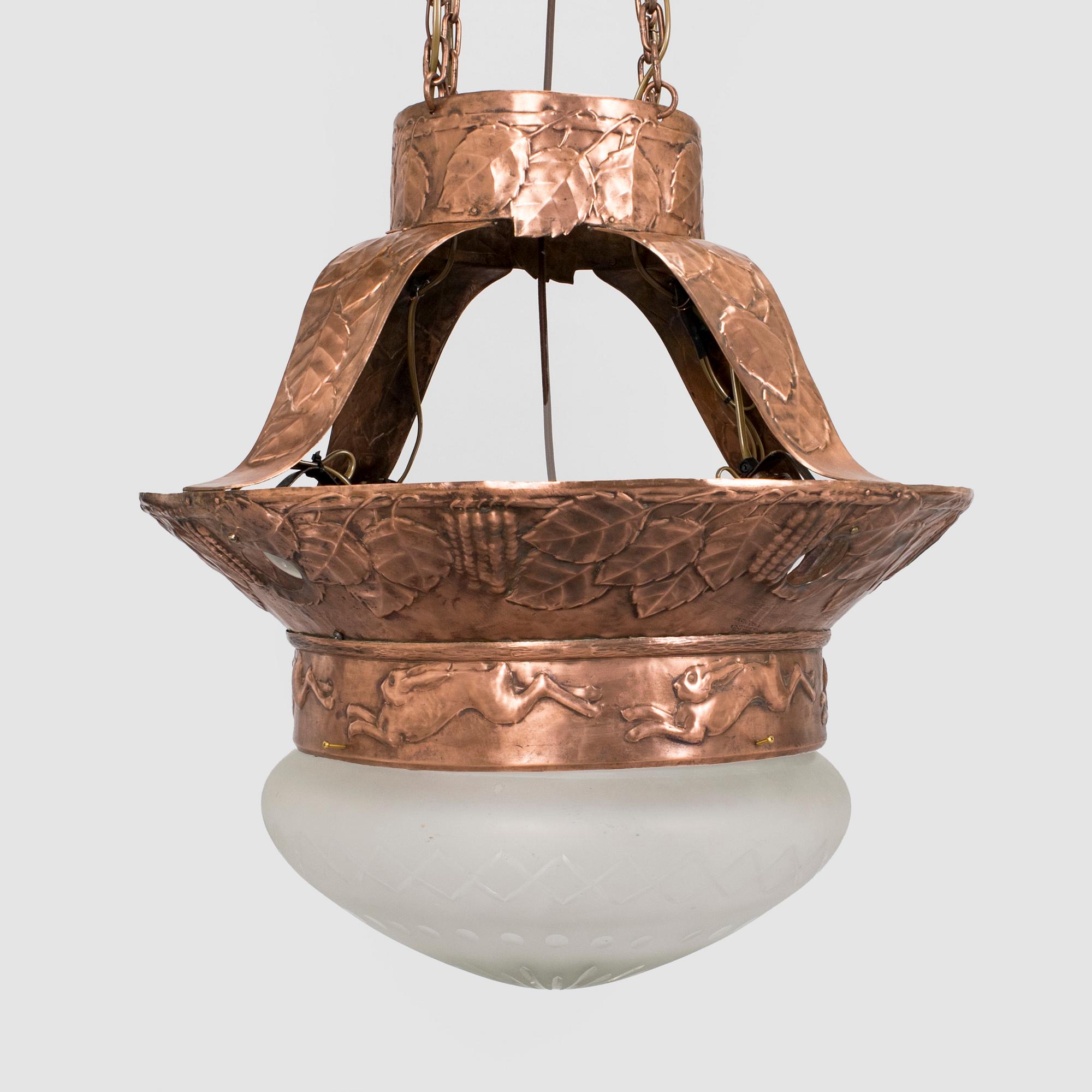 an early 20th century chandelier.