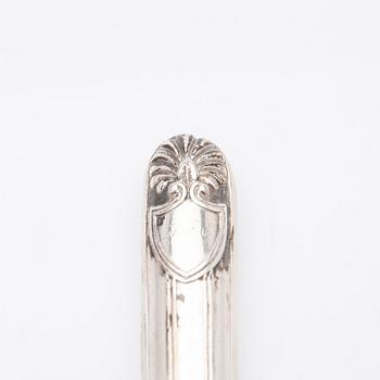 Gustaf Möllenborg, Cutlery, 6 + 6, silver, Stockholm 1836.