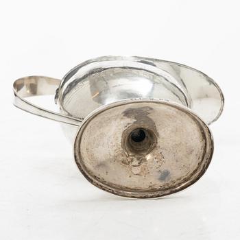 Carl Zacharias Schultz, gräddkanna, silver, (verksam 1819-1847) Tavastehus, Finland.