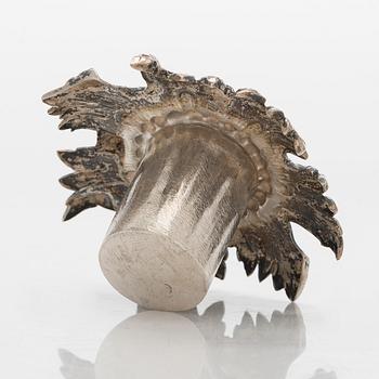 Gustaf Möllenborg, Ljusstakar, ett par, silver, Stockholm 1848. Nyrokoko.