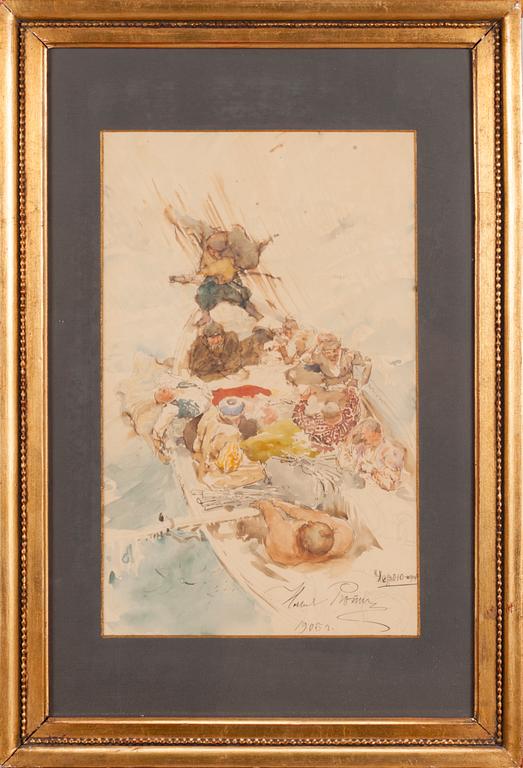 ILJA JEFIMOVITJ REPIN, akvarell, signerad och daterad 1905.