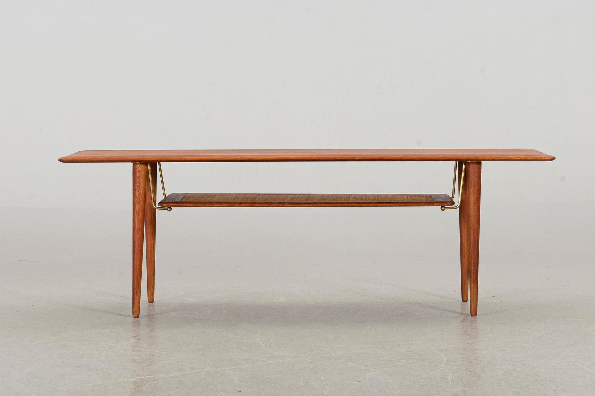 A teak sofa table by Peter Hvidt & Orla Moolgaard Nielsen, France & Søn, Denmark 1950/1960s.