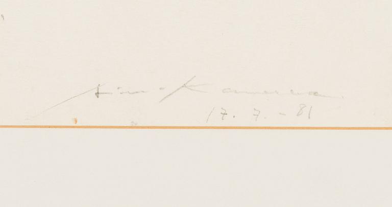Aimo Kanerva, watercolour, signed and dated -81.