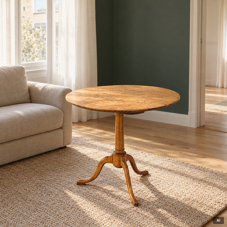 A drop leaf table, Mälardalen, first half of the 19th century.
