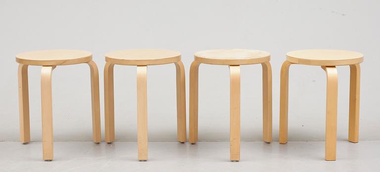 PALLAR, 4 st, modell "E 60", Alvar Aalto, Artek, formgiven 1932-33.