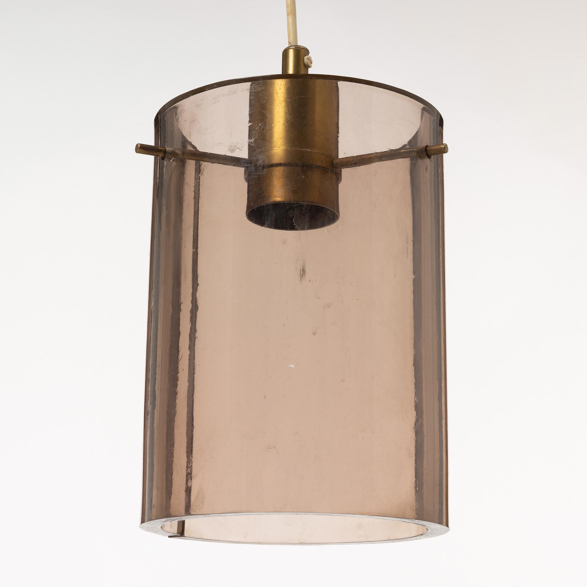 Hans Bergström, tillskriven. Taklampor, ett par, "Topas 12", Philips, 1960-tal.