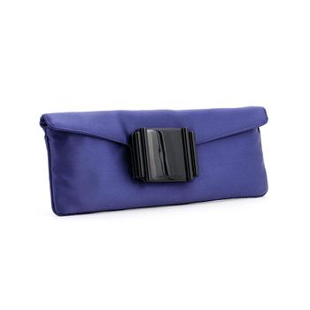 730. ARMANI, a purple silk evening bag / clutch.