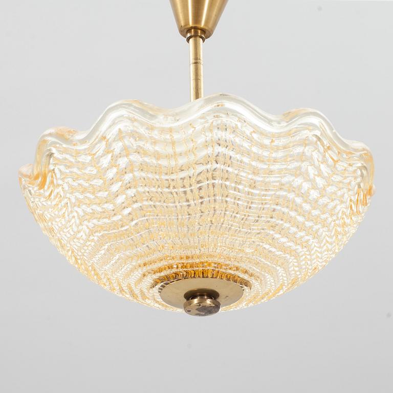 TAKLAMPA, möjligen Orrefors, 1900-talets mitt.