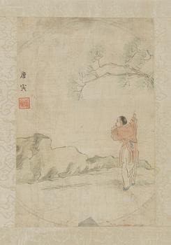 A set of four chinese paintings, late 19th/early 20th c. Shanghai School.