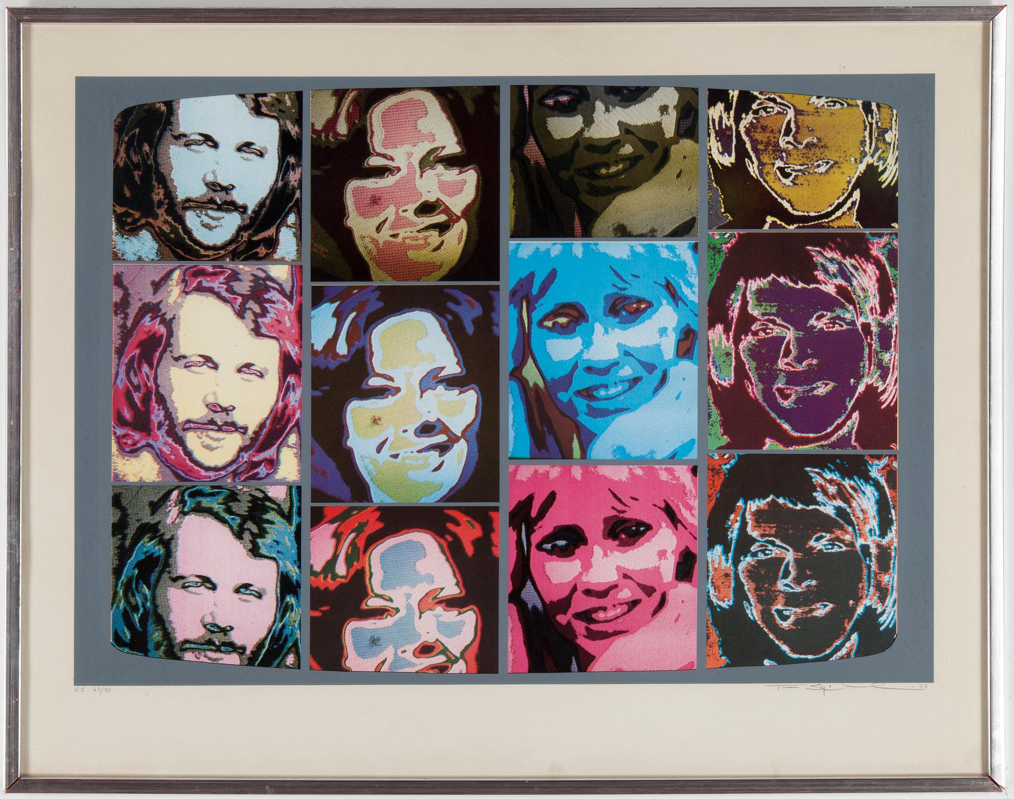 TURE SJÖLANDER, färgserigrafi, signerad, daterad -77 och numrerad 63/70 HC.