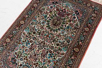 Rug, Hereke design, silk, 122 x 79 cm.