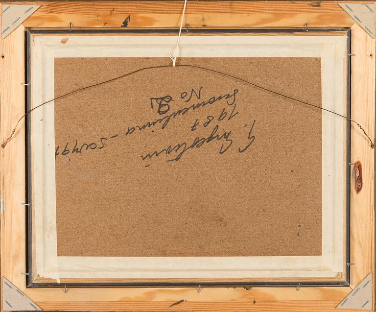 Georg Engeström, olja på pannå, signerad.