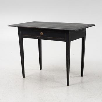 A painted table with a drawer, 19th/20th Century.