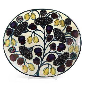 A Birger Kaipiainen stoneware dish, Arabia, Finland 1969.