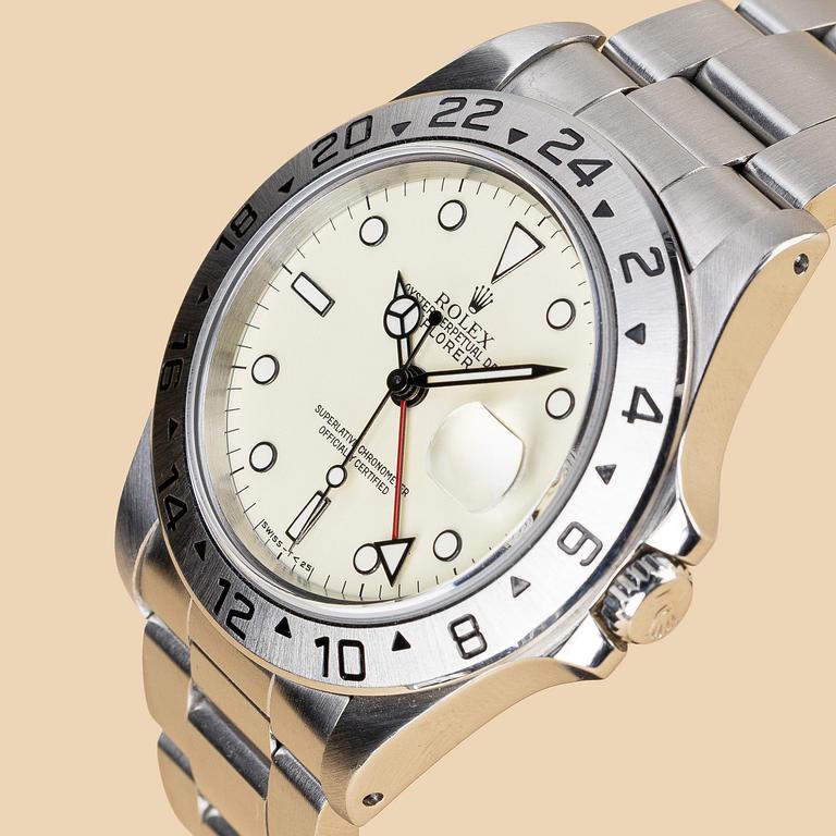 Rolex, Explorer II, "Cream Non-Rail Dial", "Jubilee Bracelet", ca 1993.
