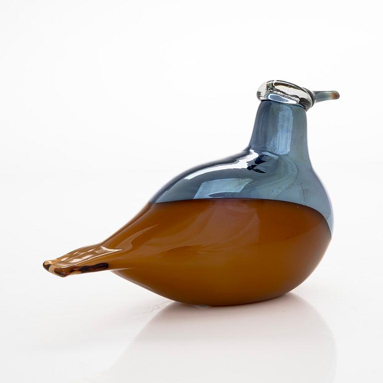Oiva Toikka, a 'Harvest Puffball' glass bird, signed O. Toikka Iittala 2016.