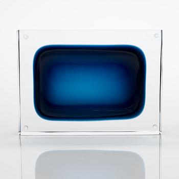 Harri Koskinen,  glasskulptur, "Alue", signerad Harri Koskinen, Iittala 2000 12/30. Pro Arte.