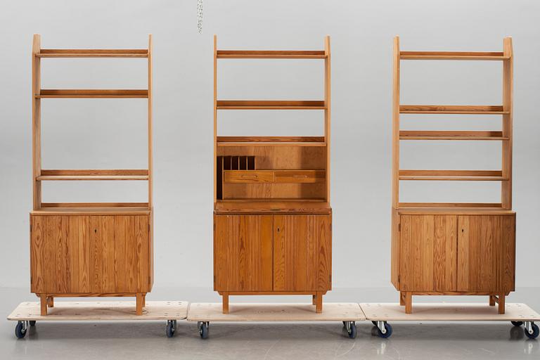 BOKHYLLA, 3 delar, Carl Malmsten, Svensk fur.