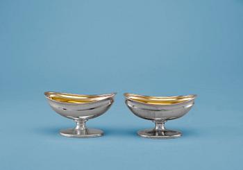 628. A PAIR OF SALT CELLARS,  Henry Chawner & John Eames. London 1796.