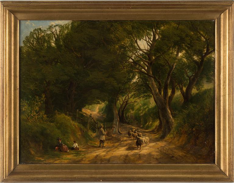 THOMAS CRESWICK, attributed to. Oil on canvas, signed and dated 1850.