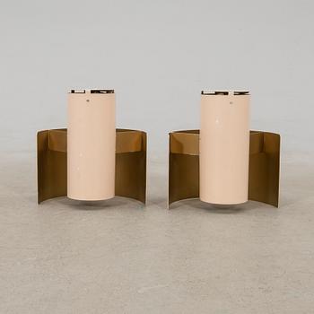 Wall/ceiling lamps, a pair by Bruno Herbst AB, second half of the 20th century.