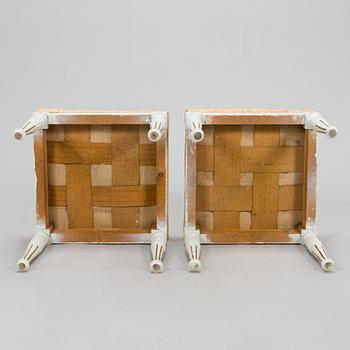 Taburettipari, kustavilaistyyliset, noin 1900-luvun alku.