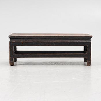 A Tibetan hradwood kang table, Qing dynasty (1644-1912).