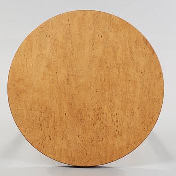 An Alvar Aalto curly birch table, made on license by Aalto Design Hedemora for Artek, Sweden 1946-56.