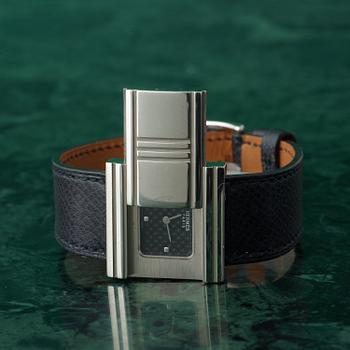 HERMÈS, Paris, wristwatch, 25 x 25 mm, with cover,.