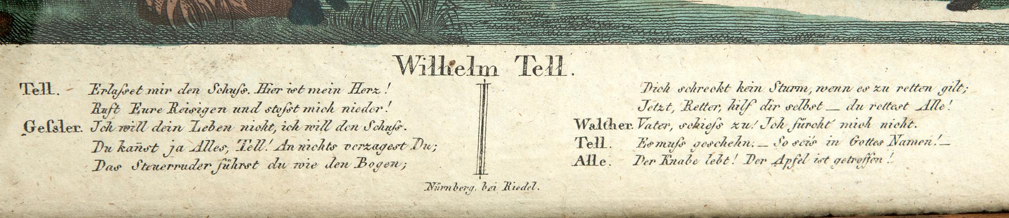 Unknown artist 19th century, "Wilhelm Tell".