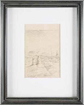 AXEL OLSON, blyertsteckning, ett par, sign och dat -33.