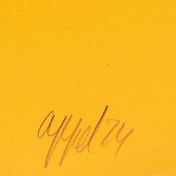 KAREL APPEL, lithograph in colours, 1974, signed 49/110.